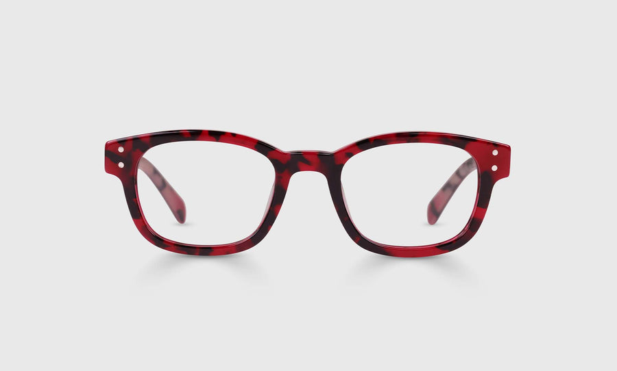 Biff Narrow Color 06 - Poppy Red Tortoise Front and Temples