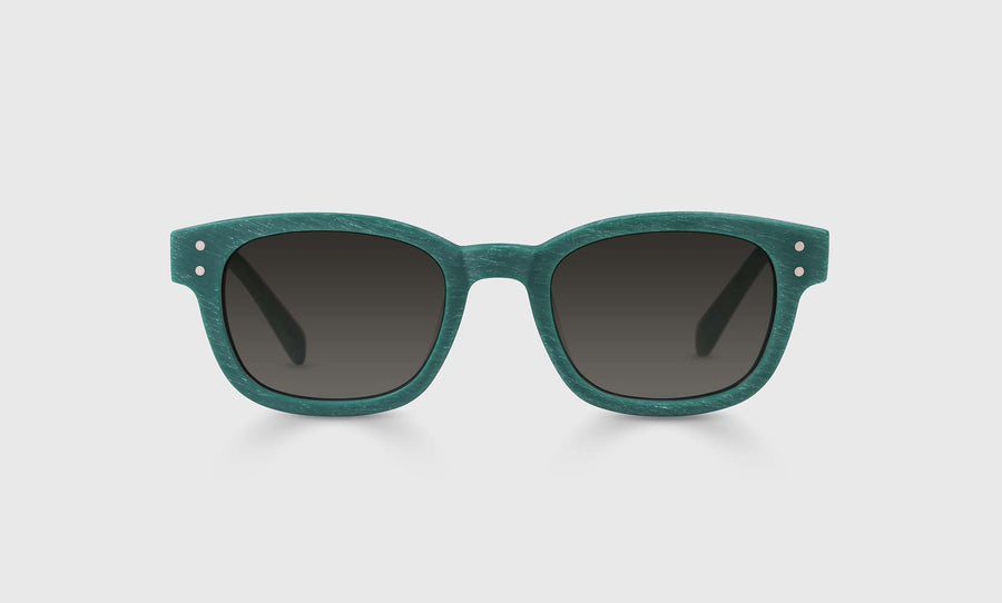 Biff Narrow Color 07 - Forest Green Woodgrain Front and Temples