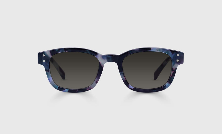 Biff Narrow Color 13 - Blueberry Tortoise Front and Temples