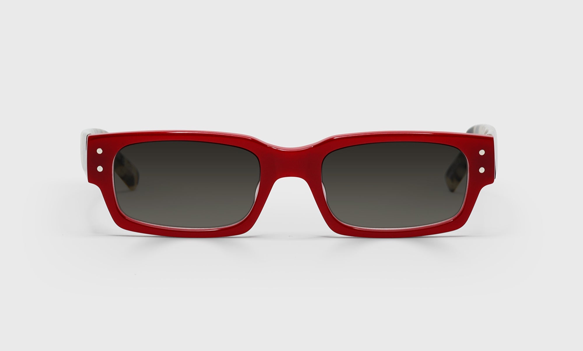 01-pg | eyebobs premium designer peckerhead readers, blue light and prescription glasses in red, polarized grey