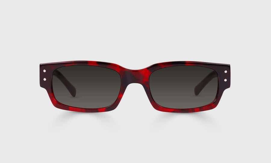 Peckerhead Color 03 - Cherry Red Tortoise Front with Charcoal Temples