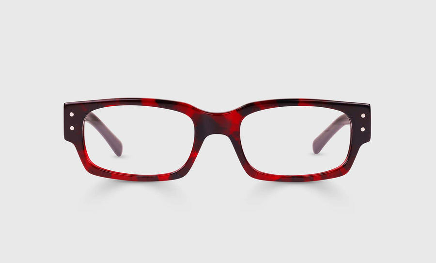 Peckerhead Color 03 - Cherry Red Tortoise Front with Charcoal Temples