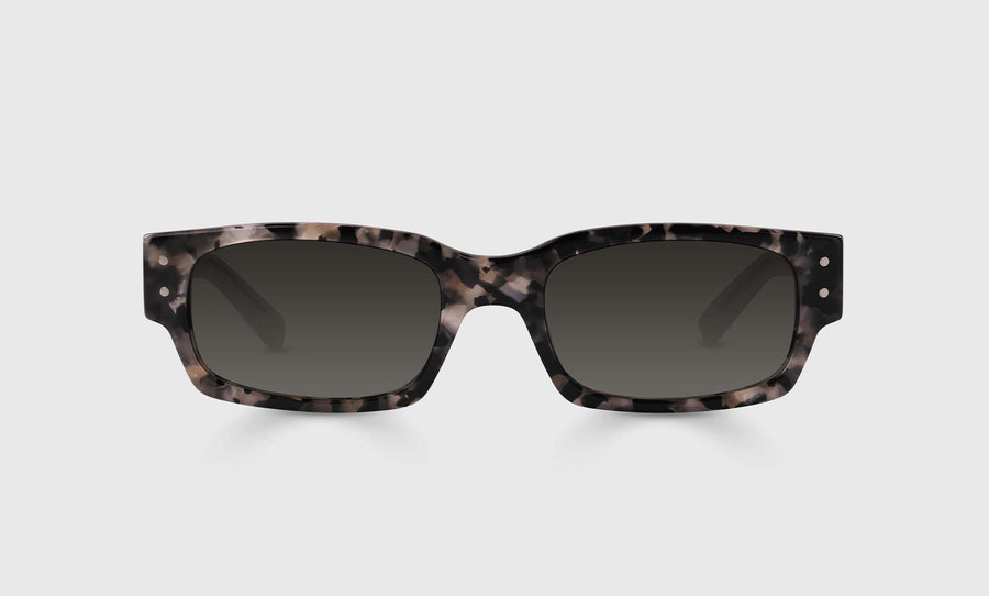 Peckerhead Color 06 - Pebble and Black Tortoise Front with Milky White Temples