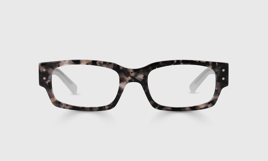 Peckerhead Color 06 - Pebble and Black Tortoise Front with Milky White Temples