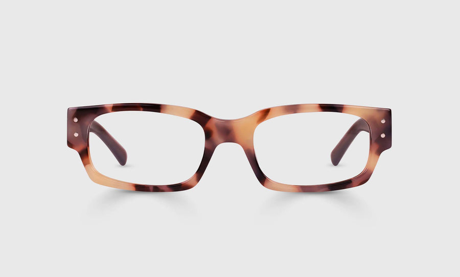 Peckerhead Color 22 - Vanilla Tortoise Front with Brown Crystal Temples