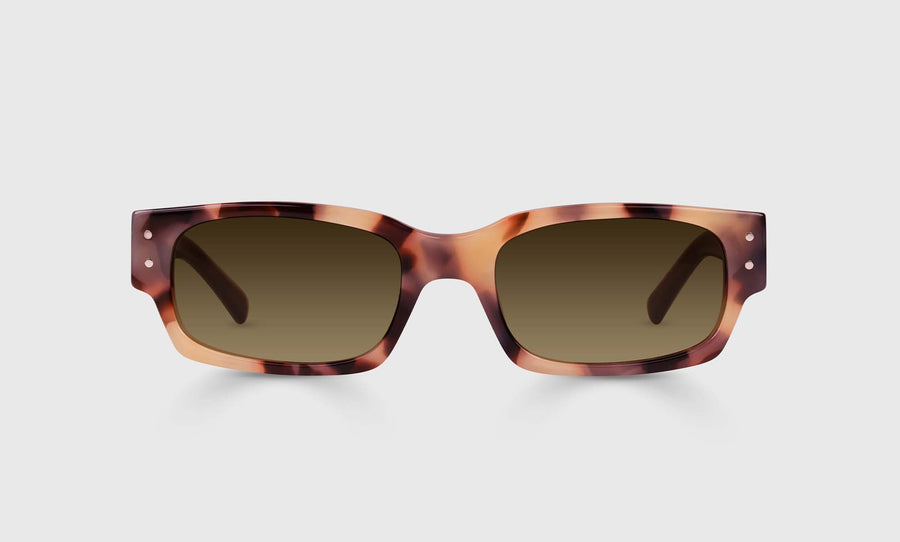 Peckerhead Color 22 - Vanilla Tortoise Front with Brown Crystal Temples