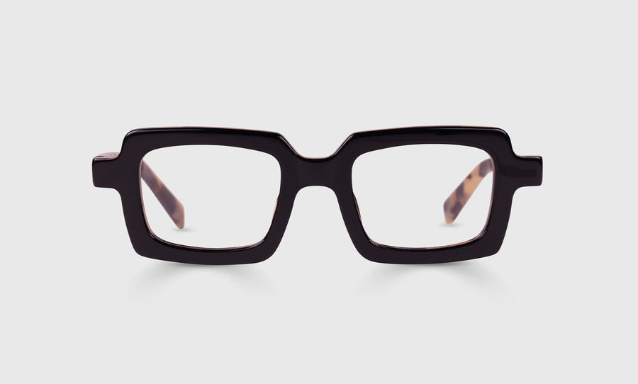 Square Root Color 00 - Black Front and Vanilla Tortoise Temples