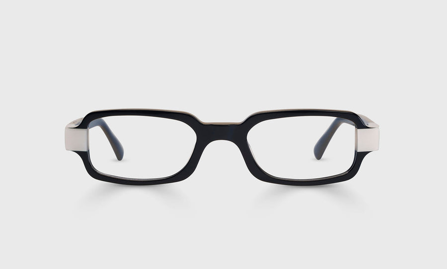 Straight-Edge Color 00 - Black Onyx with White Front and Temples