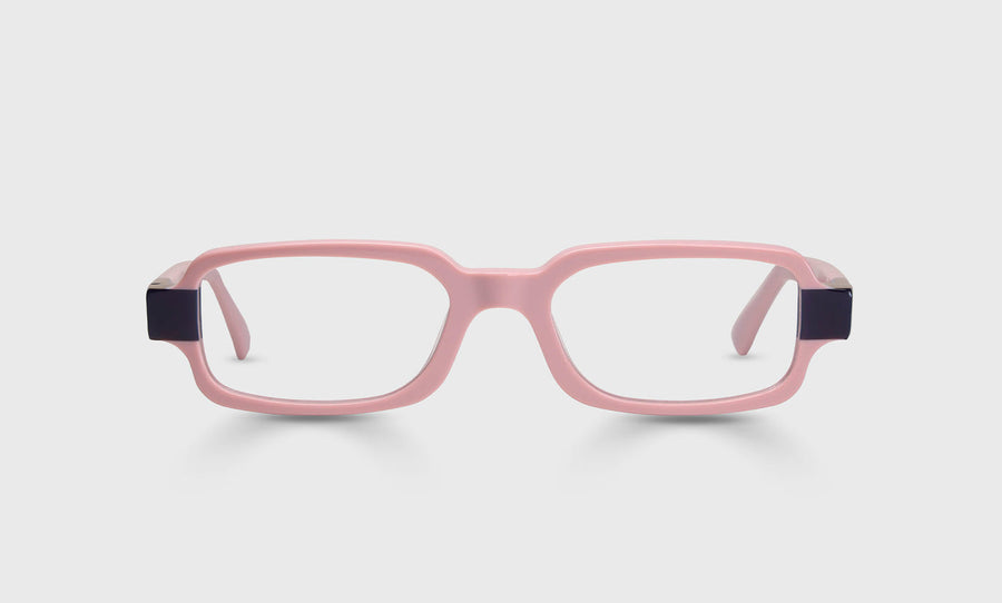 Straight-Edge Color 45 - Mauve Pink with Eggplant Front and Temples