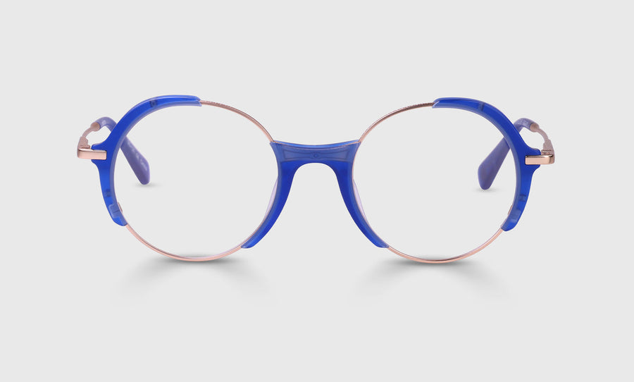 Mixed Up Color 10 - Gold and Matte Royal Blue Front and Temples