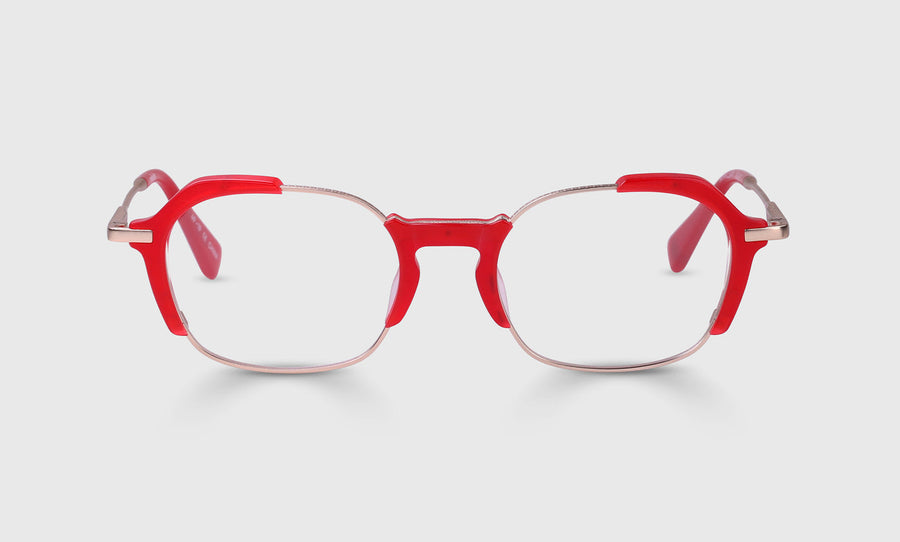 Amalgam Color 01 - Gold and Matte Cherry Red Front and Temples