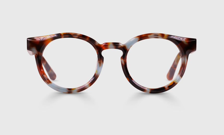 Come Around Color 18 - Soft Teal and Brown Tortoise Front and Temples