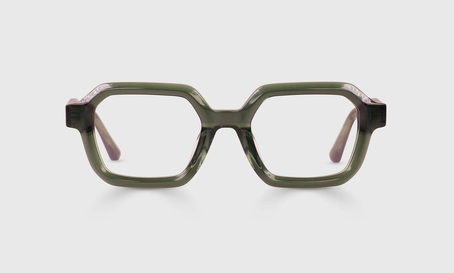 Eye-Con Color 17 - Olive Green Crystal Front and Temples