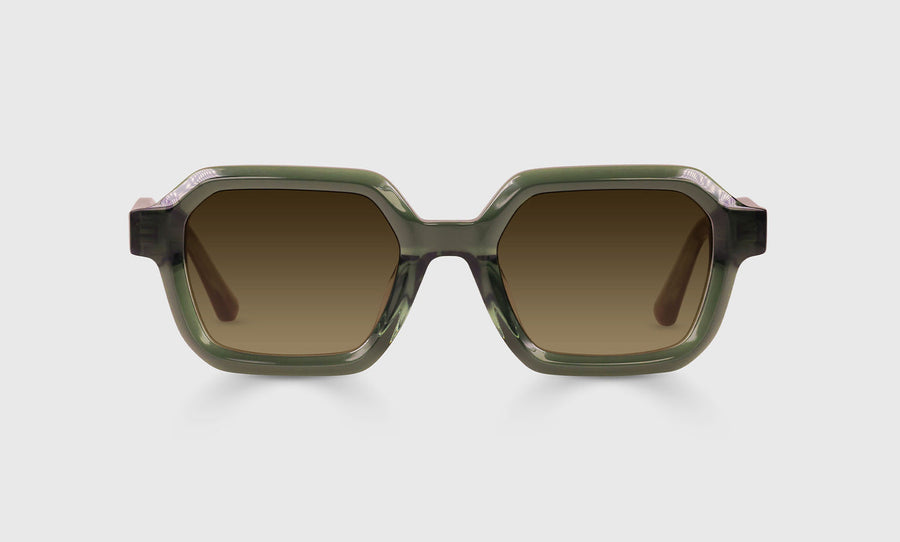 Eye-Con Color 17 - Olive Green Crystal Front and Temples