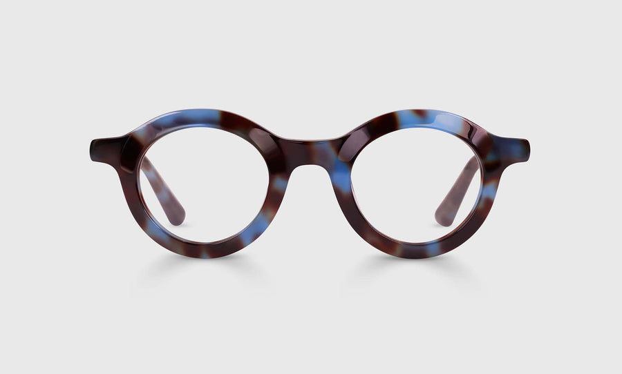 Ubermensch Color 13 - Sky Blue Tortoise Front and Temples