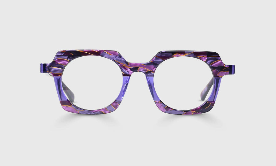 Chutzpah'd Color 15 - Purple, Pink, and Gold Mosaic Front and Temples